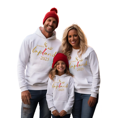Personalized Lapland Xmas Family Matching Hoodies, Custom Christmas Family Hoodies ET1280