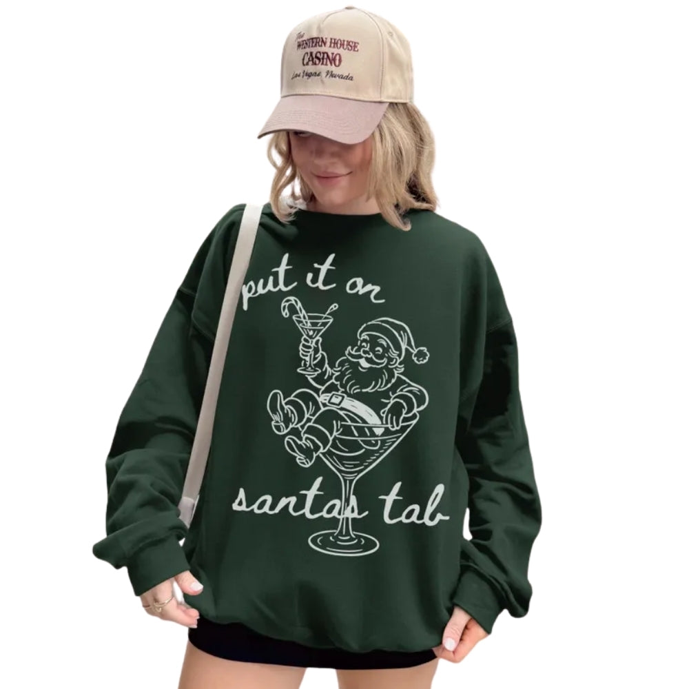 Put It On Santas Tab Sweatshirt, Funny Santa Christmas Sweatshirt 2D0531
