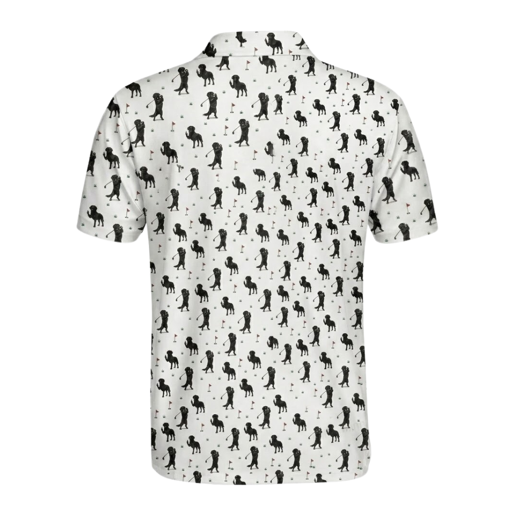 Black Labrador Golf Polo Shirt For Men, Labrador Golf Shirts GZ0369