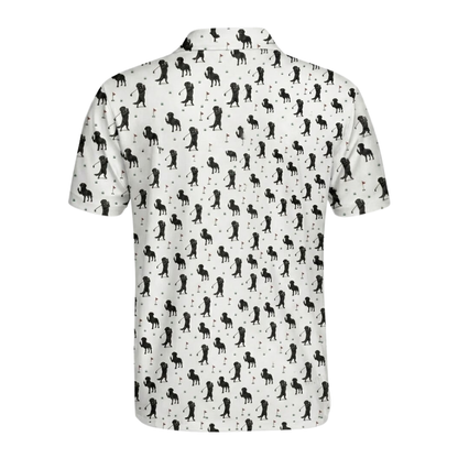 Black Labrador Golf Polo Shirt For Men, Labrador Golf Shirts GZ0369