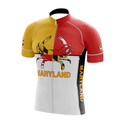Maryland State Cycling Short Sleeve Jersey For Men, Maryland Cycling Jersey CG0879