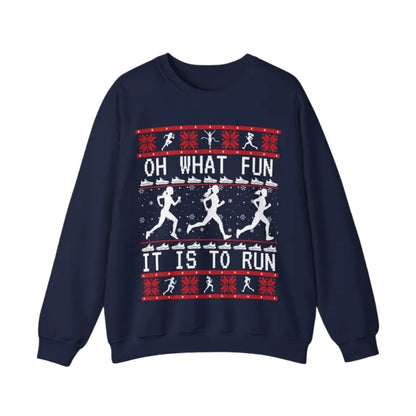 Oh What Fun It Is To Run Christmas Sweatshirt, Women's Christmas Running Sweatshirt 2D0694