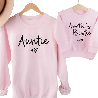 Auntie And Auntie's Bestie Matching Sweatshirt, Auntie Niece Nephew Sweatshirts ET1437