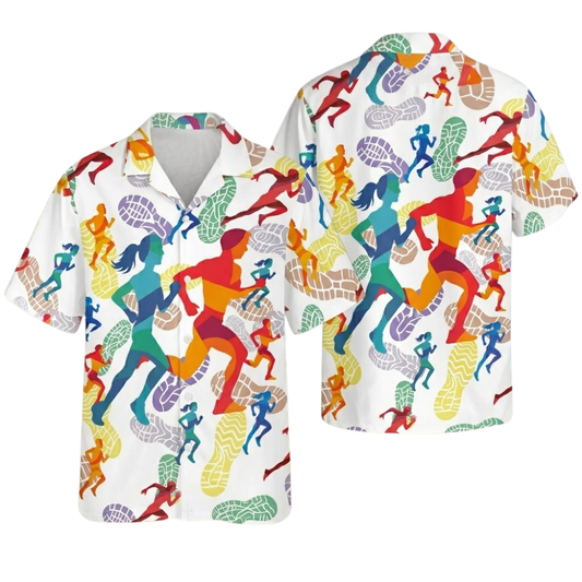 Running Marathon Hawaiian Shirt For Men Women, Running Lover Hawaiian Shirts HE0577