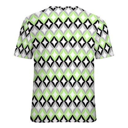 Gay Agenda Shirt, Agender Diamonds Lgbtq Short Sleeve Shirt Women Plus Size Blouse Tunics Tops LO0909