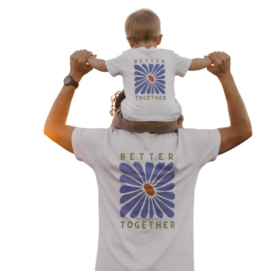 Better Together Flower Matching Dad And Son Family T Shirt, Father Day Matching Shirts For Family ET0551