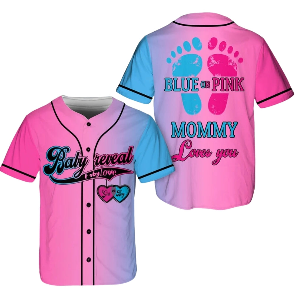 Personalized Baby Reveal Matching Family Baseball Jersey, Custom Family Matching Baseball Shirts For Reveal Party ET0694