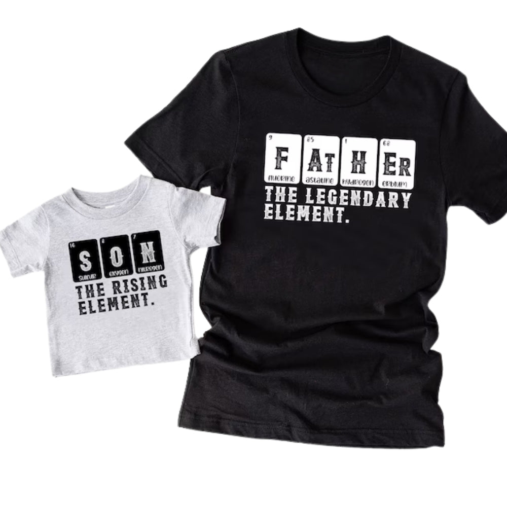 Son The Rising Element Father The Legendary Element Matching Father Day T Shirt, Daddy And Son Matching Shirt ET0957