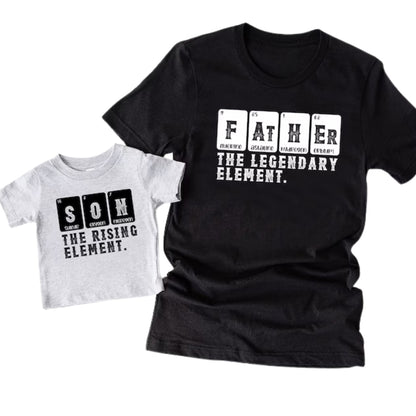 Son The Rising Element Father The Legendary Element Matching Father Day T Shirt, Daddy And Son Matching Shirt ET0957