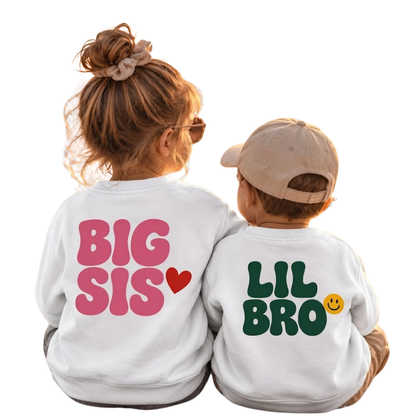 Big Sis Lil Bro Matching Sweatshirt, Sibling Sweatshirts Matching ET1649