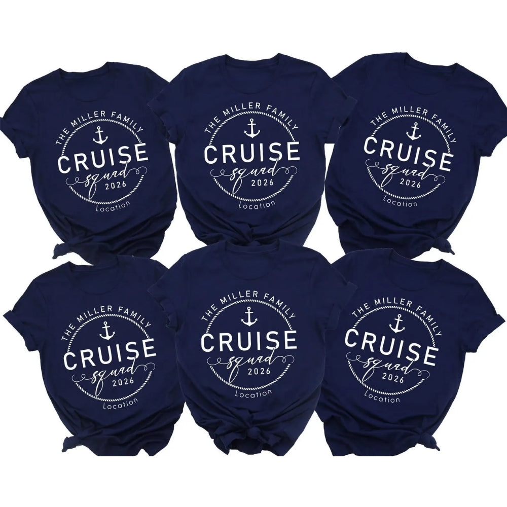 Custom Cruise Squad Matching Family Tee Shirts, Personalized Matching Family Cruise Shirts ET0265