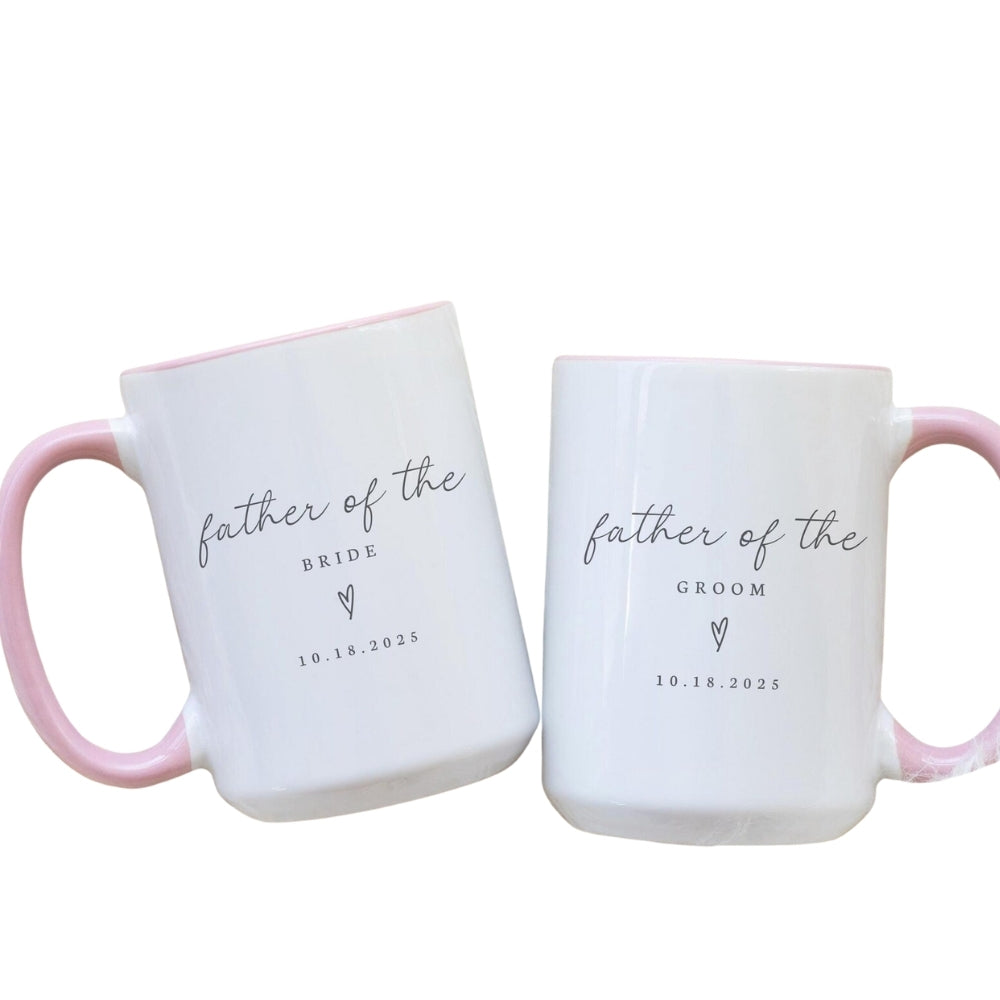 Personalized Father Of The Bride Father Of The Groom Mug With Date, Custom Father Of Groom Bride Mug WD0269