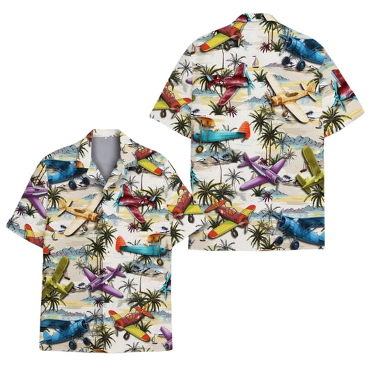 Tropical Airplane Tropical Hawaiian Shirt Men Women, Airplane Hawaiian Shirts HE0054