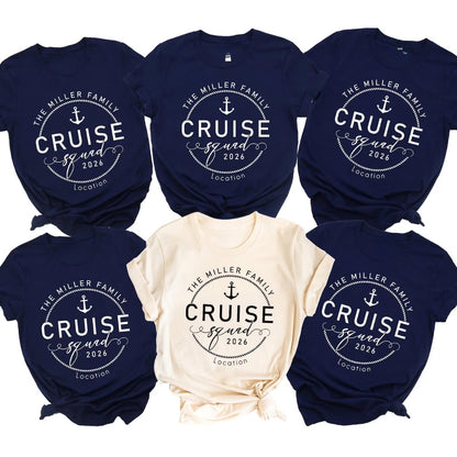 Custom Cruise Squad Matching Family Tee Shirts, Personalized Matching Family Cruise Shirts ET0265