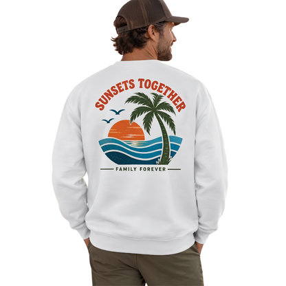 Sunset Together Family Forever Matching Sweatshirt, Retro Family Sweatshirts Matching ET1651