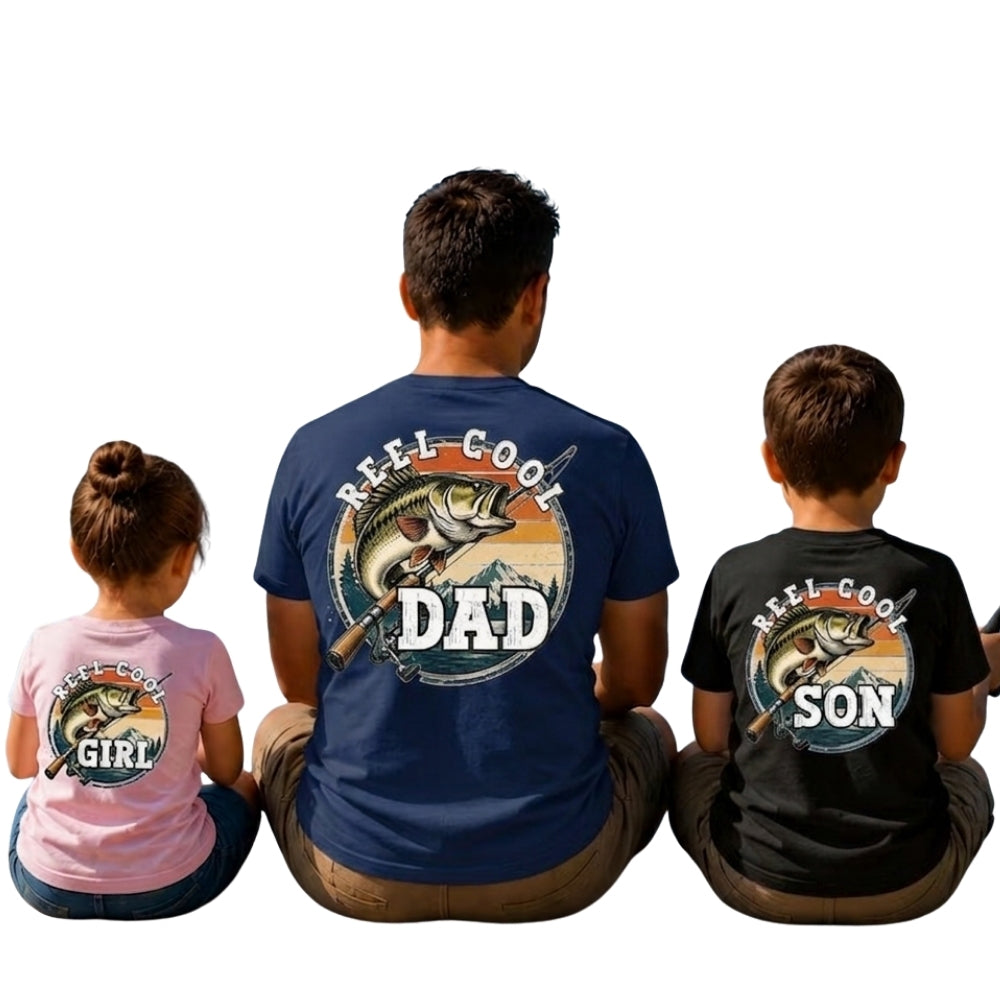 Reel Cool Dad Matching Fishing Dad Son Daughter T Shirt, Father's Day Matching Fishing Shirts ET0812