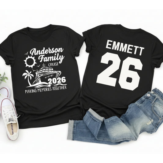 Personalized Cruise Matching Family Tee Shirts, Custom Cruise Vacation Family Shirts ET0267