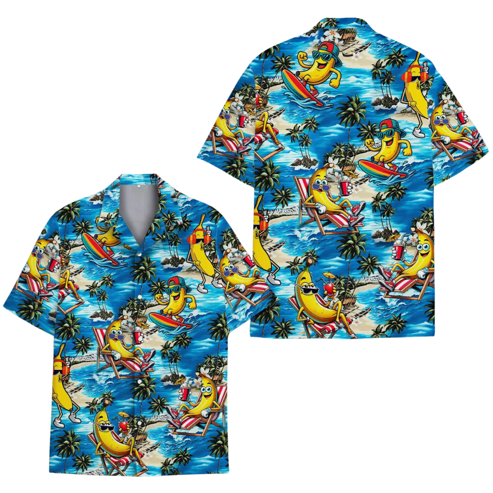Funny Banana Beach Hawaiian Shirt Men Women, Banana Lover Hawaiian Shirt HE0300