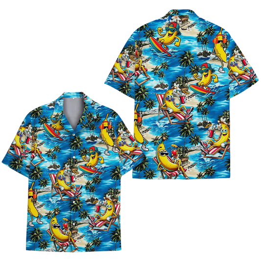 Funny Banana Beach Hawaiian Shirt Men Women, Banana Lover Hawaiian Shirt HE0300