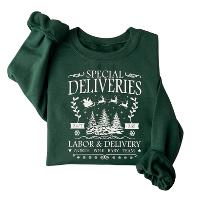 Special Deliveries Labor & Delivery Xmas Sweatshirt, LD Nurse Christmas Sweater 2D0918