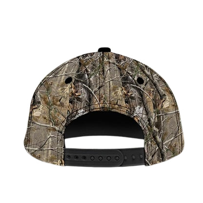 US Flag Camo Custom Name Deer Hunting Baseball Cap, Custom Deer Lovers Cap Hats CP0235