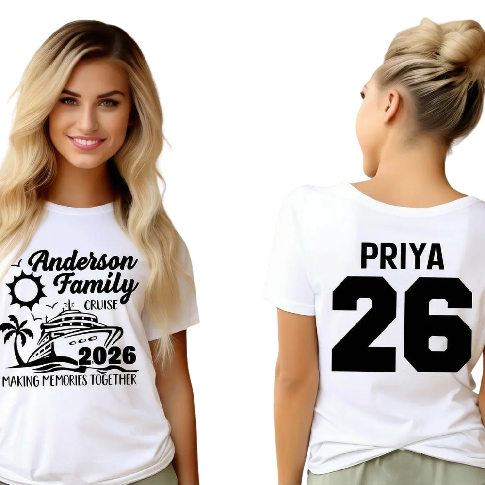 Personalized Cruise Matching Family Tee Shirts, Custom Cruise Vacation Family Shirts ET0267