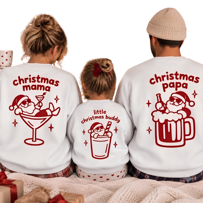Little Christmas Buddy Family Matching Sweatshirts, Christmas Family Sweatshirts ET1652