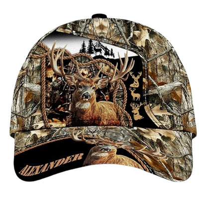Deer Hunting Custom Camo Baseball Cap, Custom Deer Hunters Caps Hats CP0236