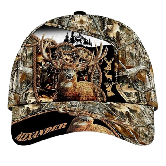 Deer Hunting Custom Camo Baseball Cap, Custom Deer Hunters Caps Hats CP0236