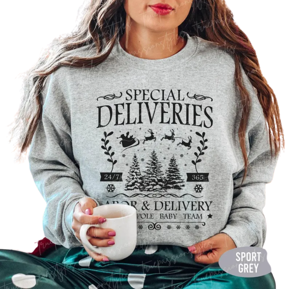 Special Deliveries Labor & Delivery Xmas Sweatshirt, LD Nurse Christmas Sweater 2D0918