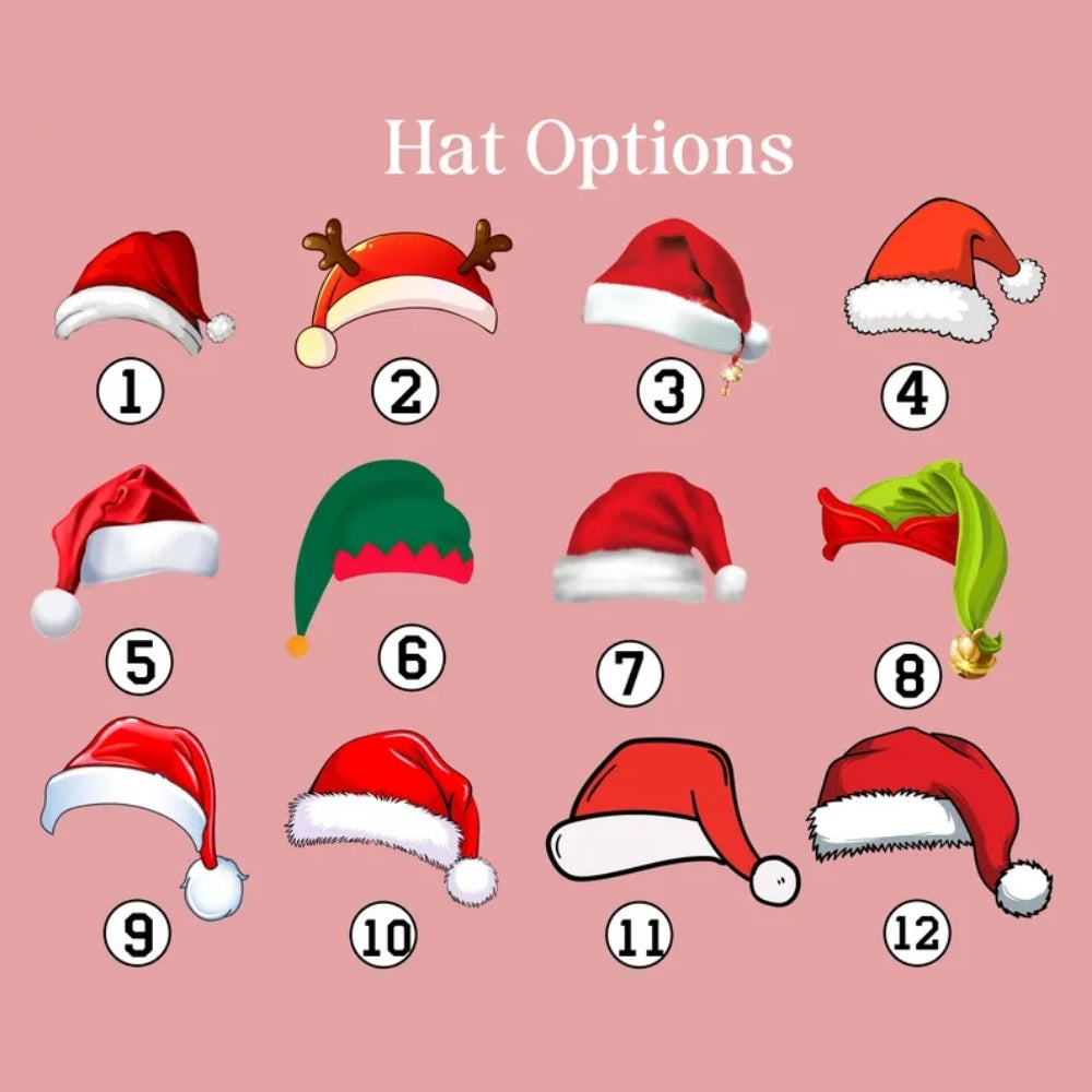 Custom Faces With Christmas Hat 3D Sweatshirt, Personalized Photo Christmas Sweatshirt 2D1100