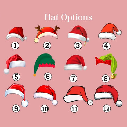 Custom Faces With Christmas Hat 3D Sweatshirt, Personalized Photo Christmas Sweatshirt 2D1100