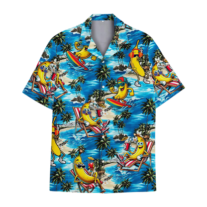 Funny Banana Beach Hawaiian Shirt Men Women, Banana Lover Hawaiian Shirt HE0300