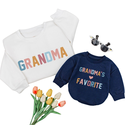 Grandma And Grandma's Favorite Matching Sweatshirt, Grandmother And Me Sweatshirt Matching ET1613