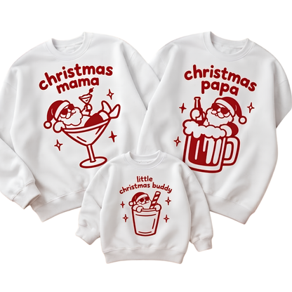 Little Christmas Buddy Family Matching Sweatshirts, Christmas Family Sweatshirts ET1652
