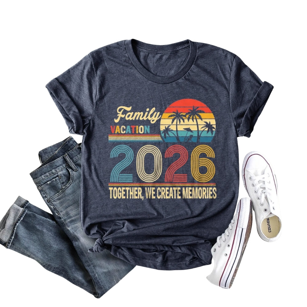 Create Memories Together Retro Matching Vacation Family T Shirts, Family Vacation Shirts ET0268
