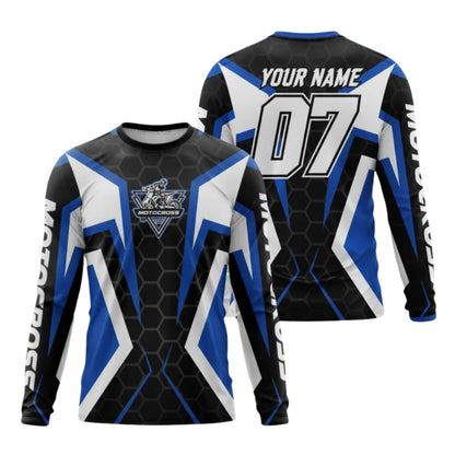 Custom Name Number Long Sleeve Motocross Racing Shirts Men, Motocross Jersey Custom ME0049