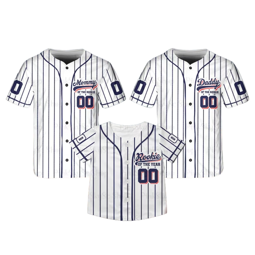 Rookie Of The Year Custom Game Day Matching Baseball Jersey For Family, Custom Baseball Family Shirts ET0697