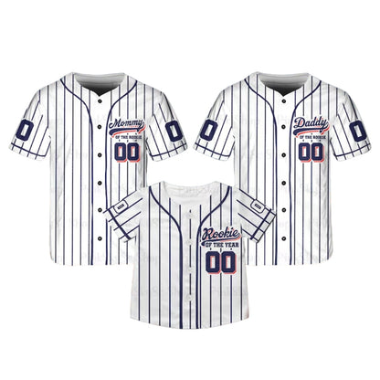 Rookie Of The Year Custom Game Day Matching Baseball Jersey For Family, Custom Baseball Family Shirts ET0697