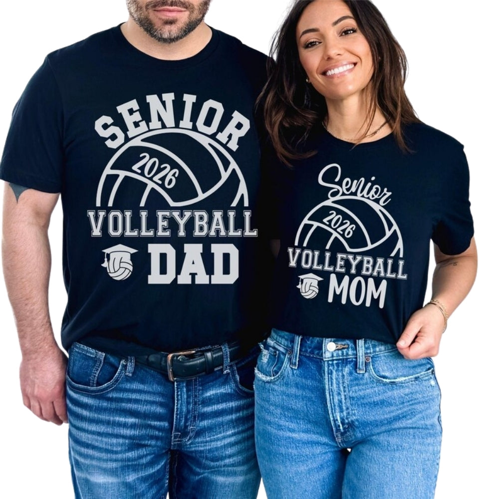 Custom Senior Volleyball Matching Family T Shirts, Custom Volleyball Graduation Matching Shirts For Family ET0500