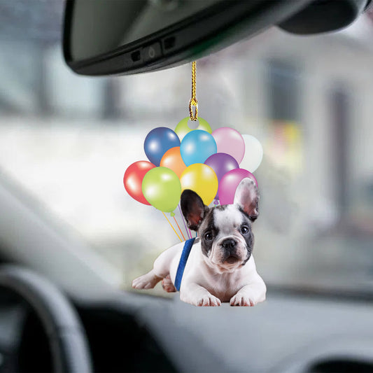 French Bulldog Puppy Fly With Bubbles Car Hanging Ornament Dog Ornament Lasfour OO0846