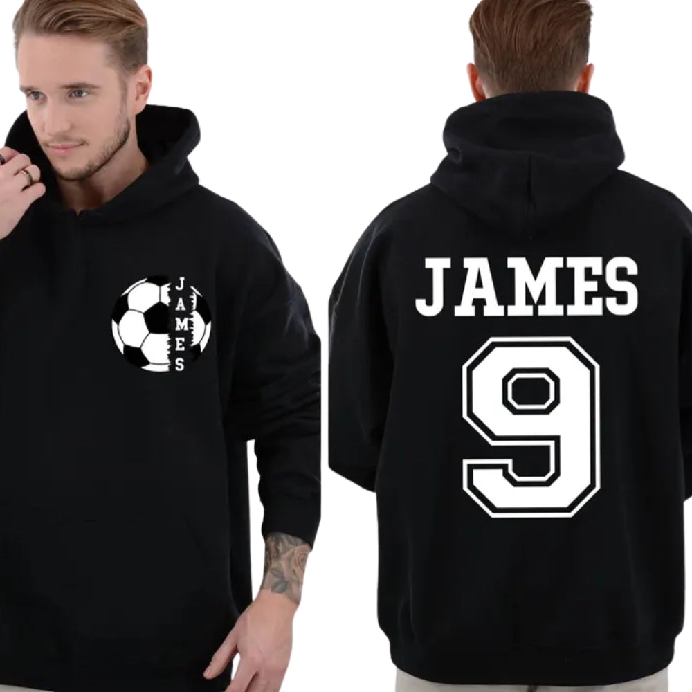 Custom Soccer Name Number Hoodie For Men, Custom Soccer Hoodie 2D0507