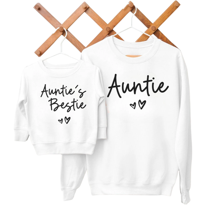 Auntie And Auntie's Bestie Matching Sweatshirt, Auntie Niece Nephew Sweatshirts ET1437
