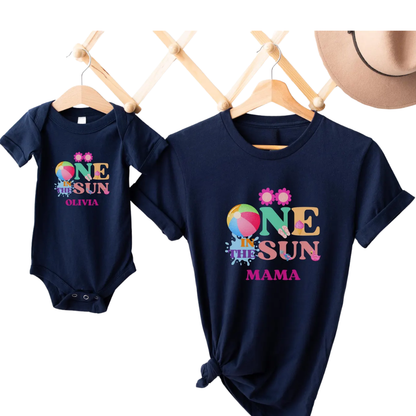 Personalized One In The Sun First Birthday Family Matching T Shirt, Custom Summer 1st Birthday Family Shirts ET1147
