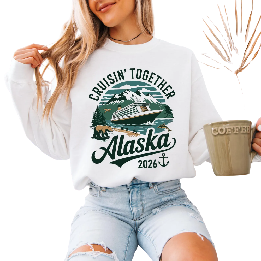 Family Alaska Trip Custom Matching Sweatshirt, Custom Alaska Cruise Family Sweatshirts ET1340