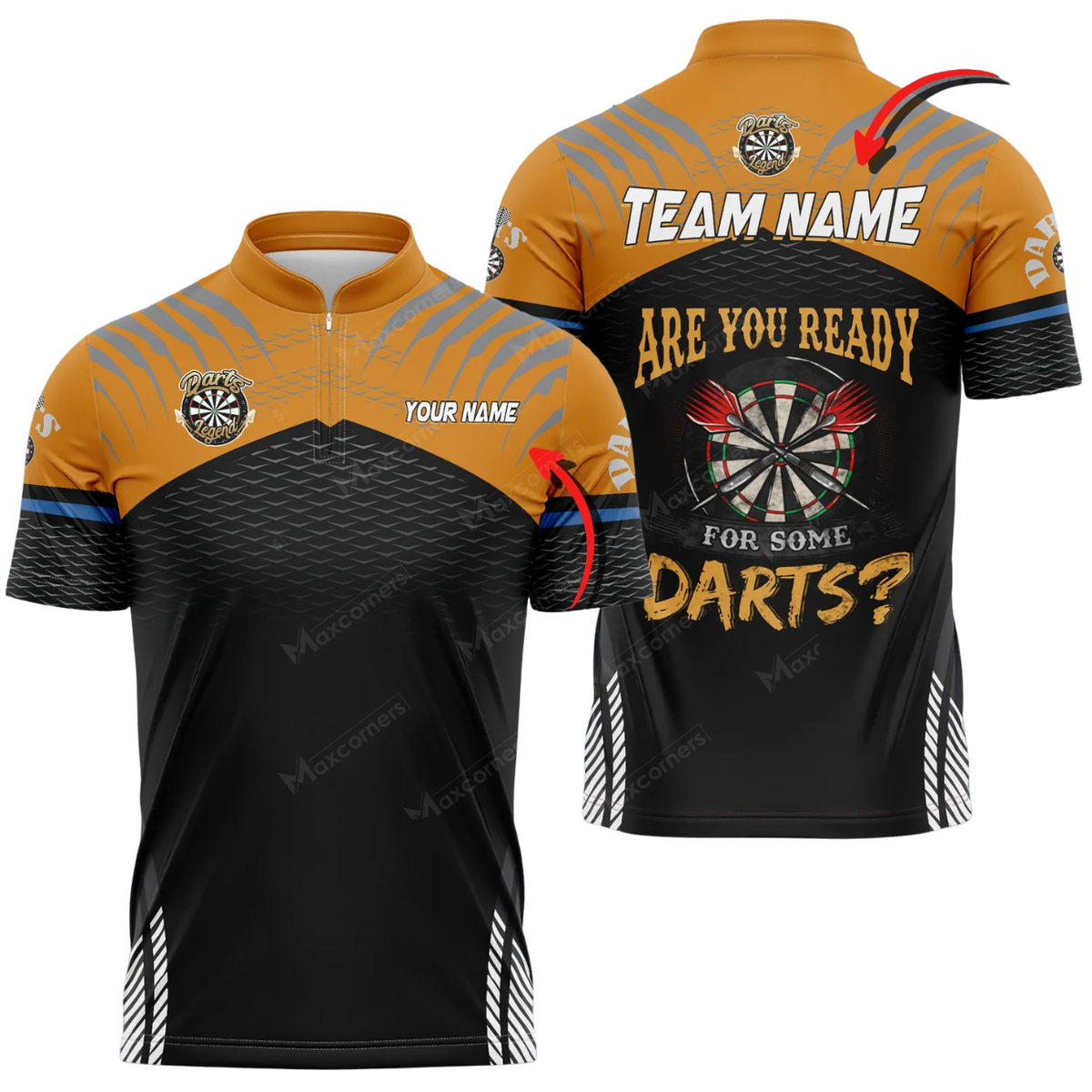 Are You Ready For Some Darts Custom Black Dart Jersey For Men, Custom Funny Dart Team Shirts DZ0177
