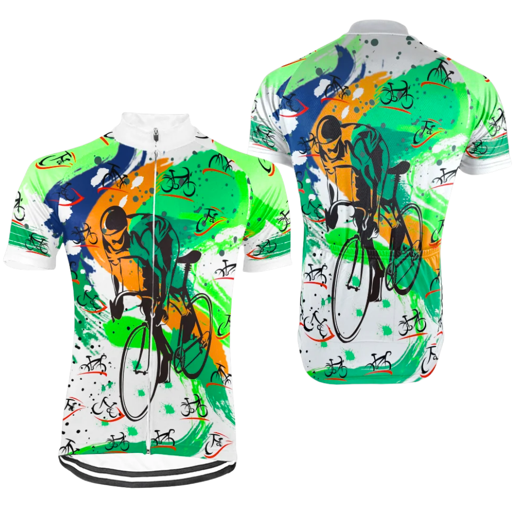 Custom Colorful Cycling Short Sleeve Jersey For Men, Custom Cycling Jersey CG0831