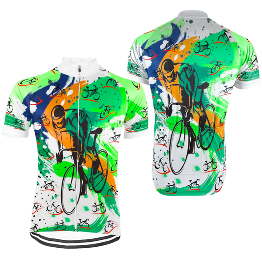Custom Colorful Cycling Short Sleeve Jersey For Men, Custom Cycling Jersey CG0831