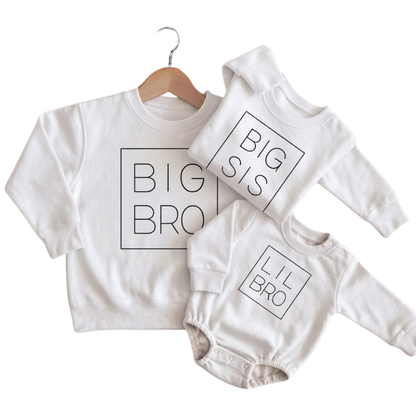 Big Bro Big Sis Lil Bro Matching Baby Announcement Sweatshirt, Matching Siblings Sweatshirt ET1405