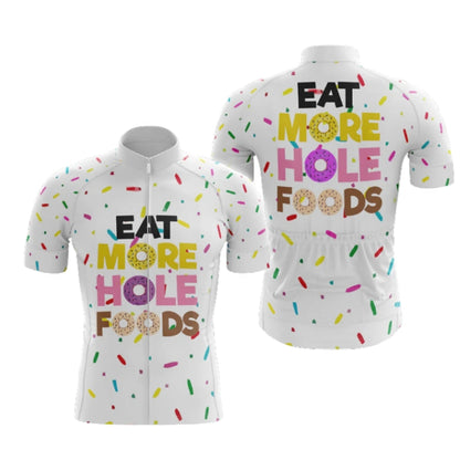 Eat More Hole Foods Donut Short Sleeve Cycling Jersey, Donut Cycling Jerseys CG0710